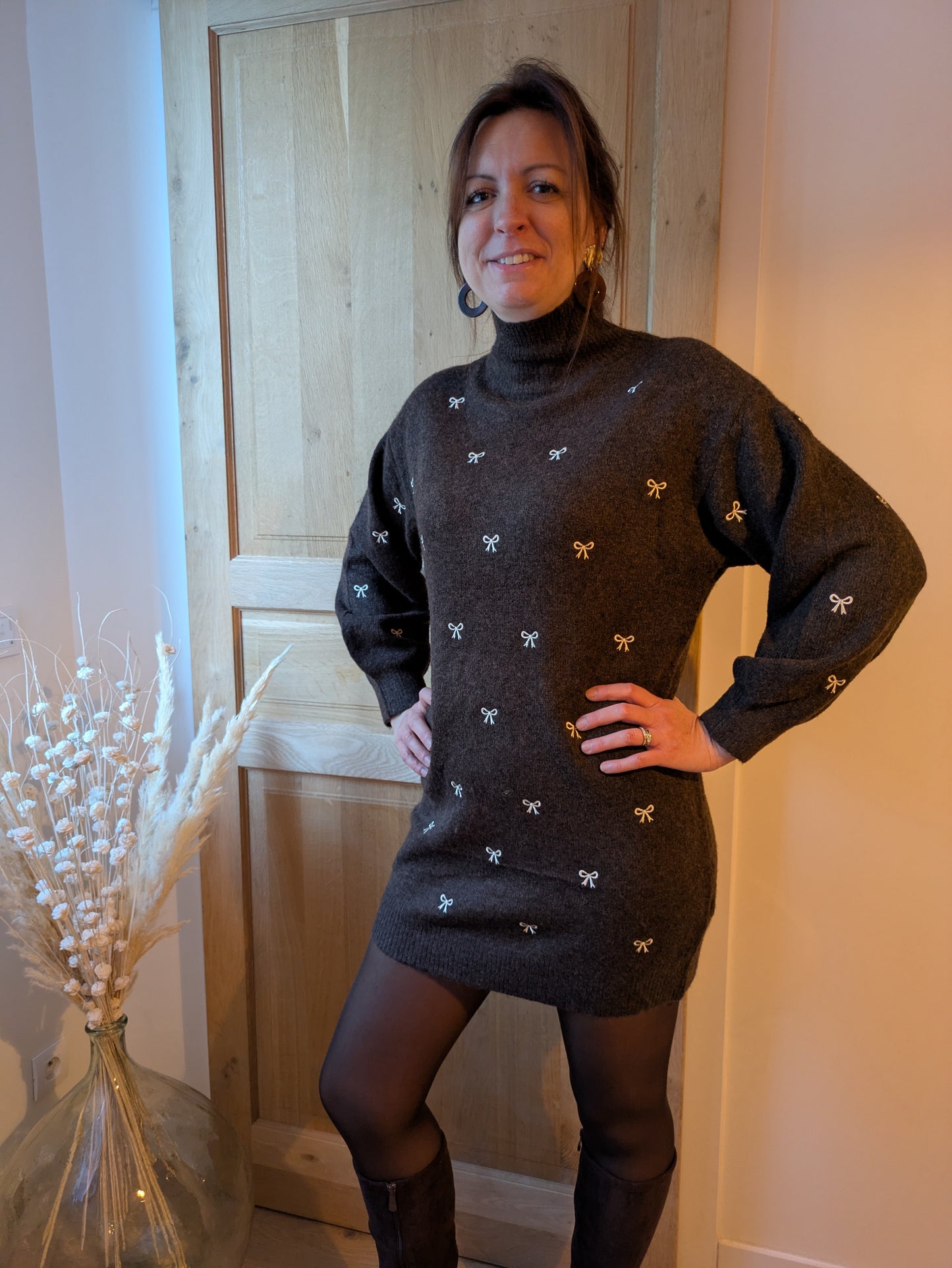 ROBE PULL NOEUD - CHOCO