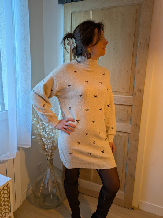 ROBE PULL NOEUD - CHOCO