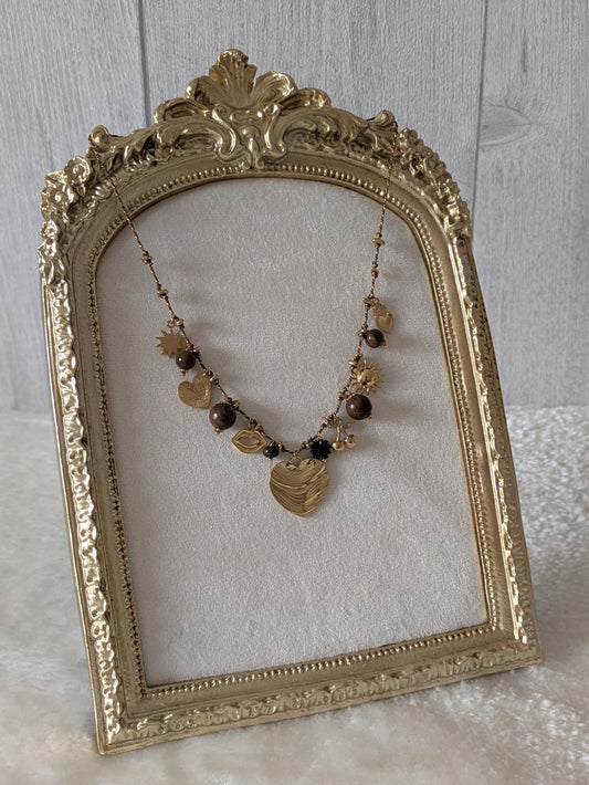 COLLIER COEUR - CHOCOLAT