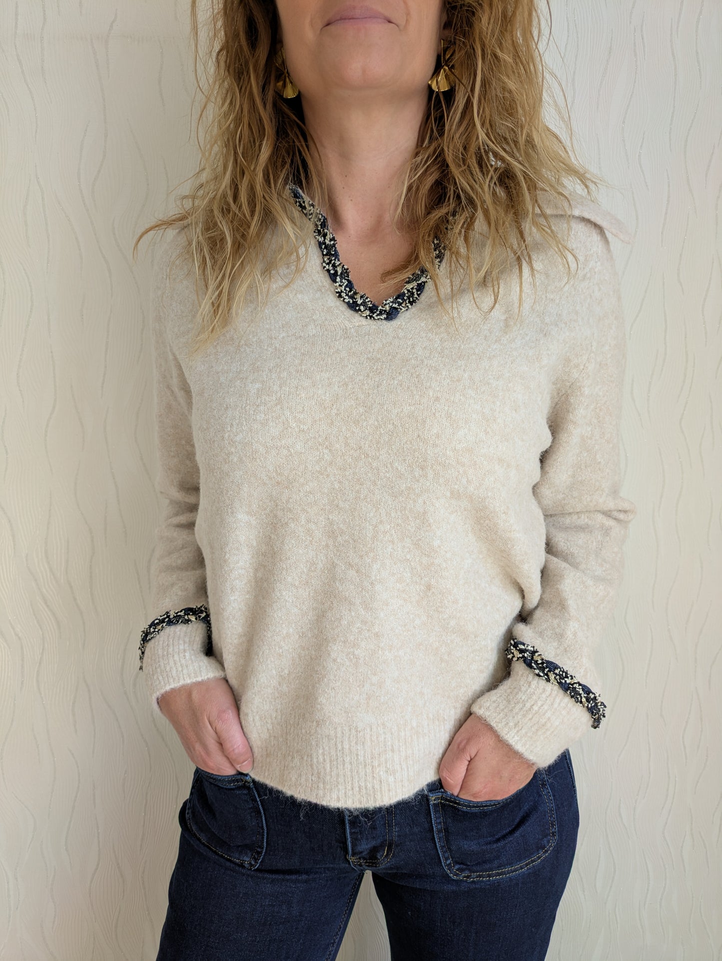 PULL COLINE - BLANC CASSÉ