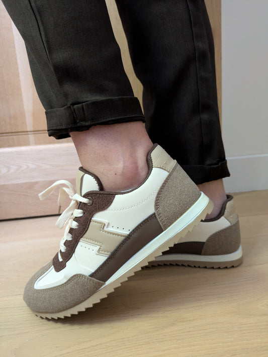 BASKETS LILA - CHOCO/BEIGE