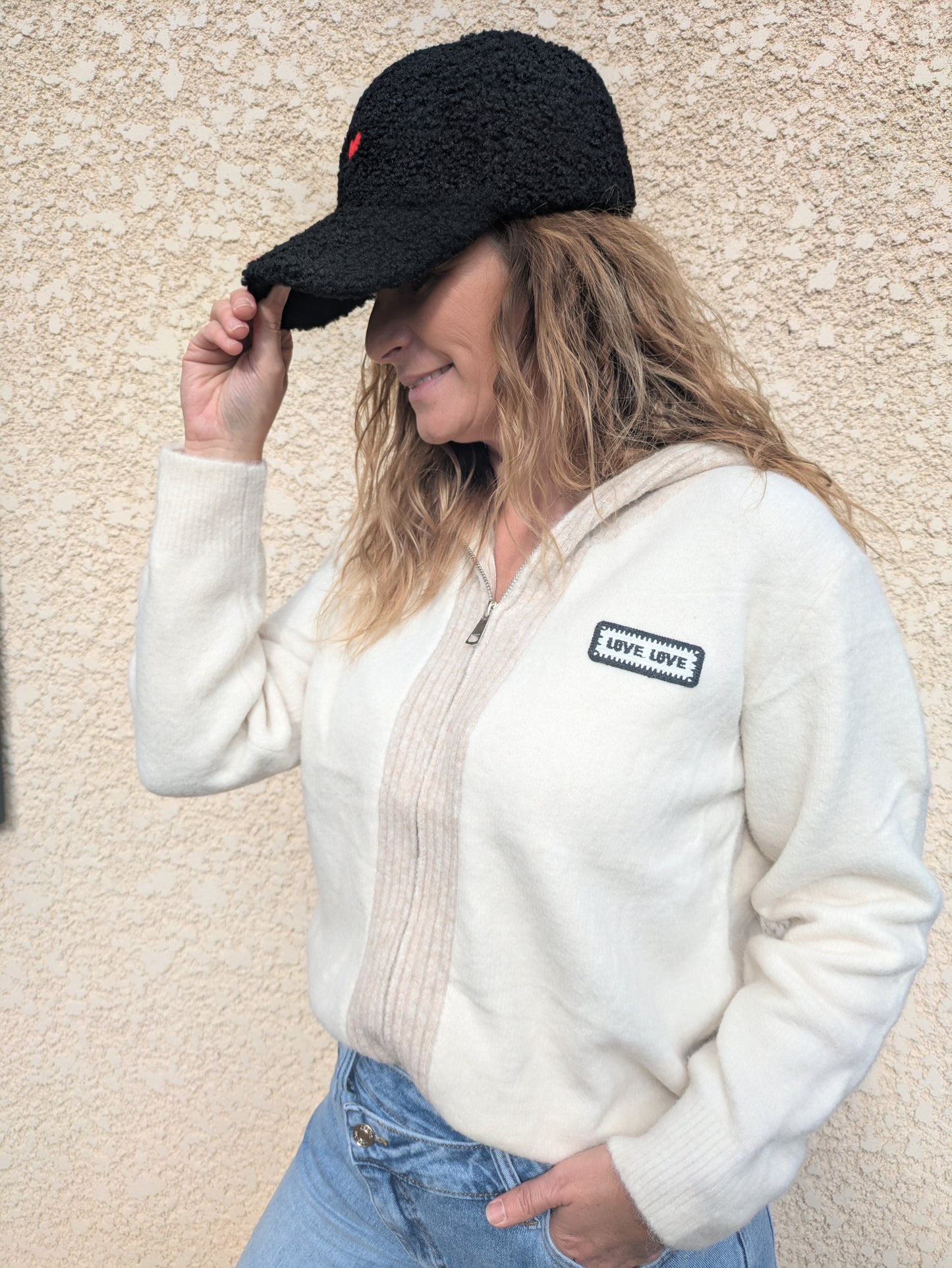 GILET COCOON - BLANC CASSÉ