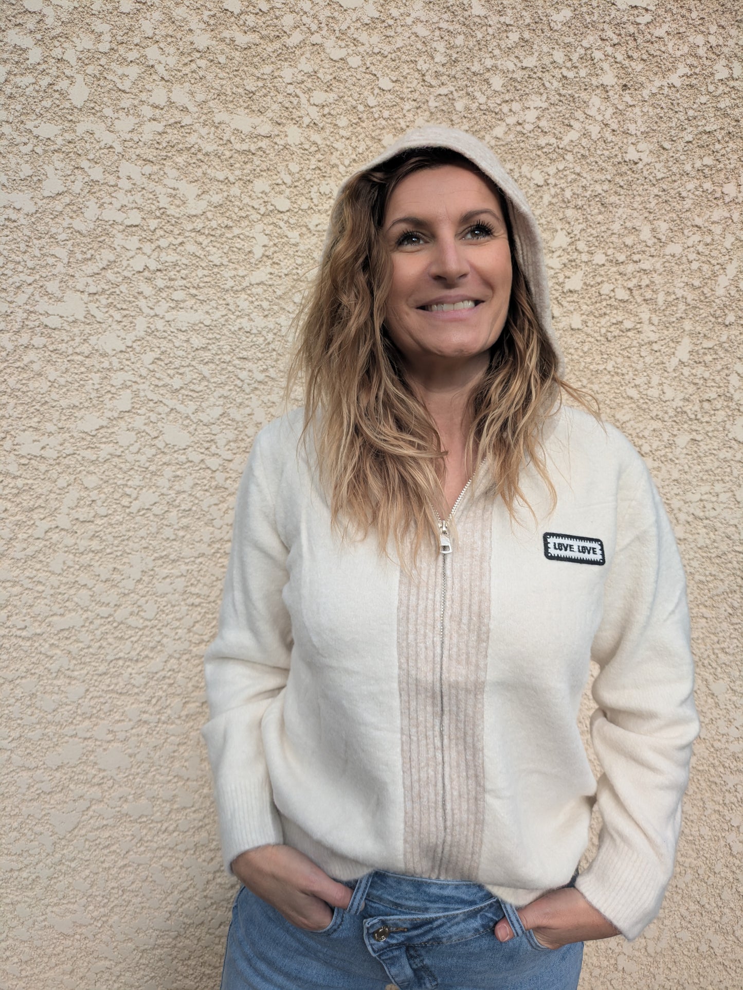 GILET COCOON - BLANC CASSÉ