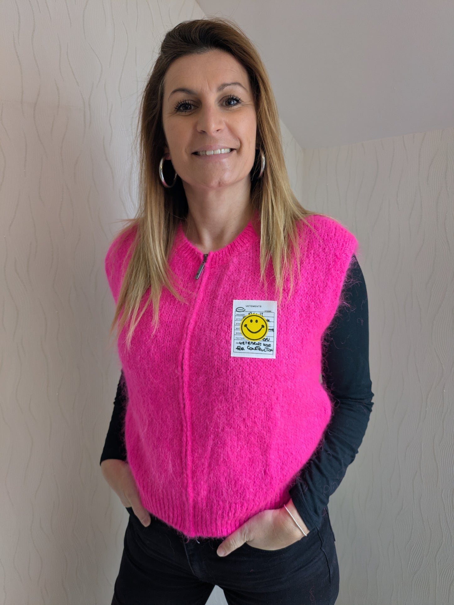 GILET ROSIE - ROSE FLUO