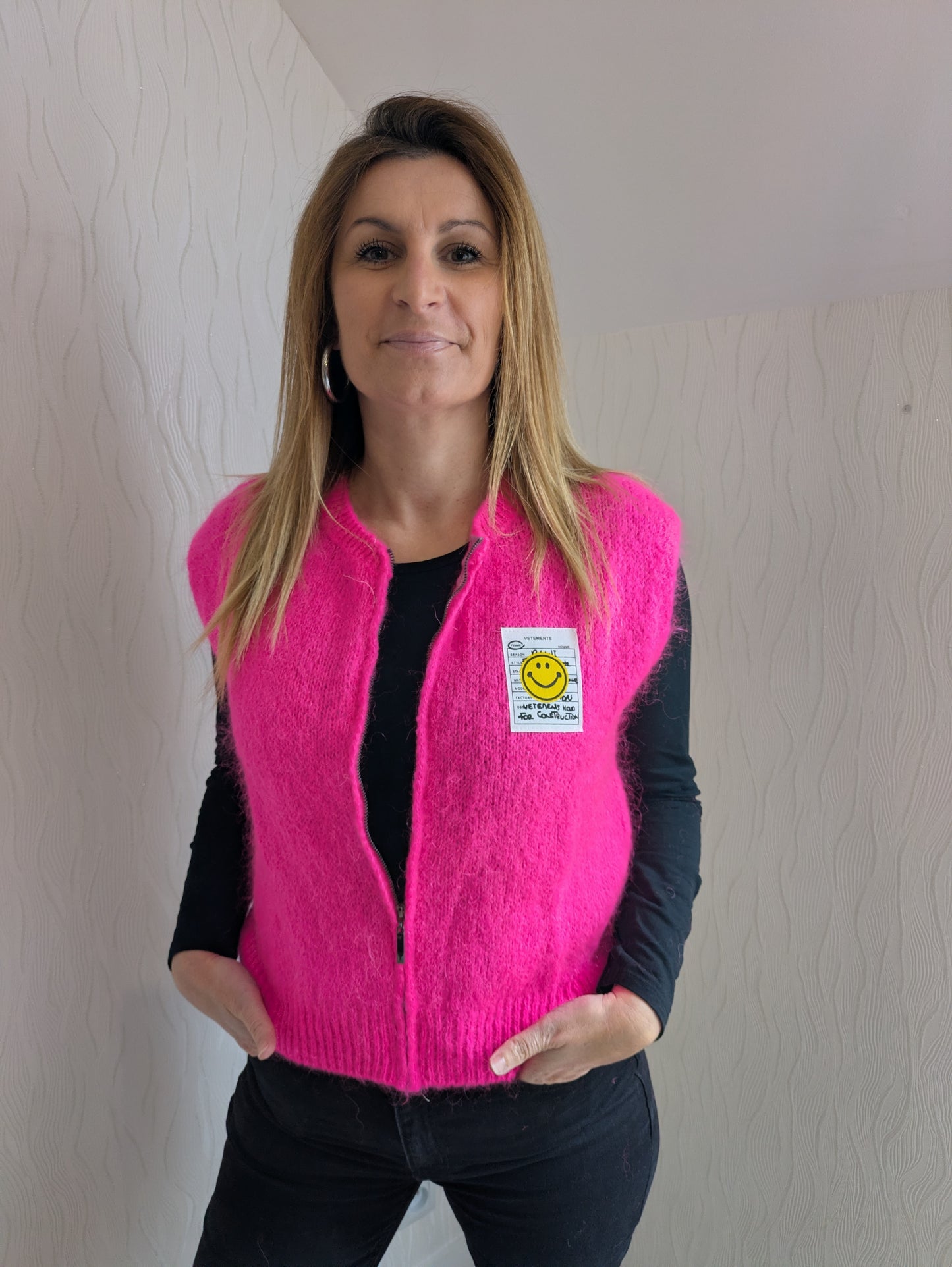 GILET ROSIE - ROSE FLUO