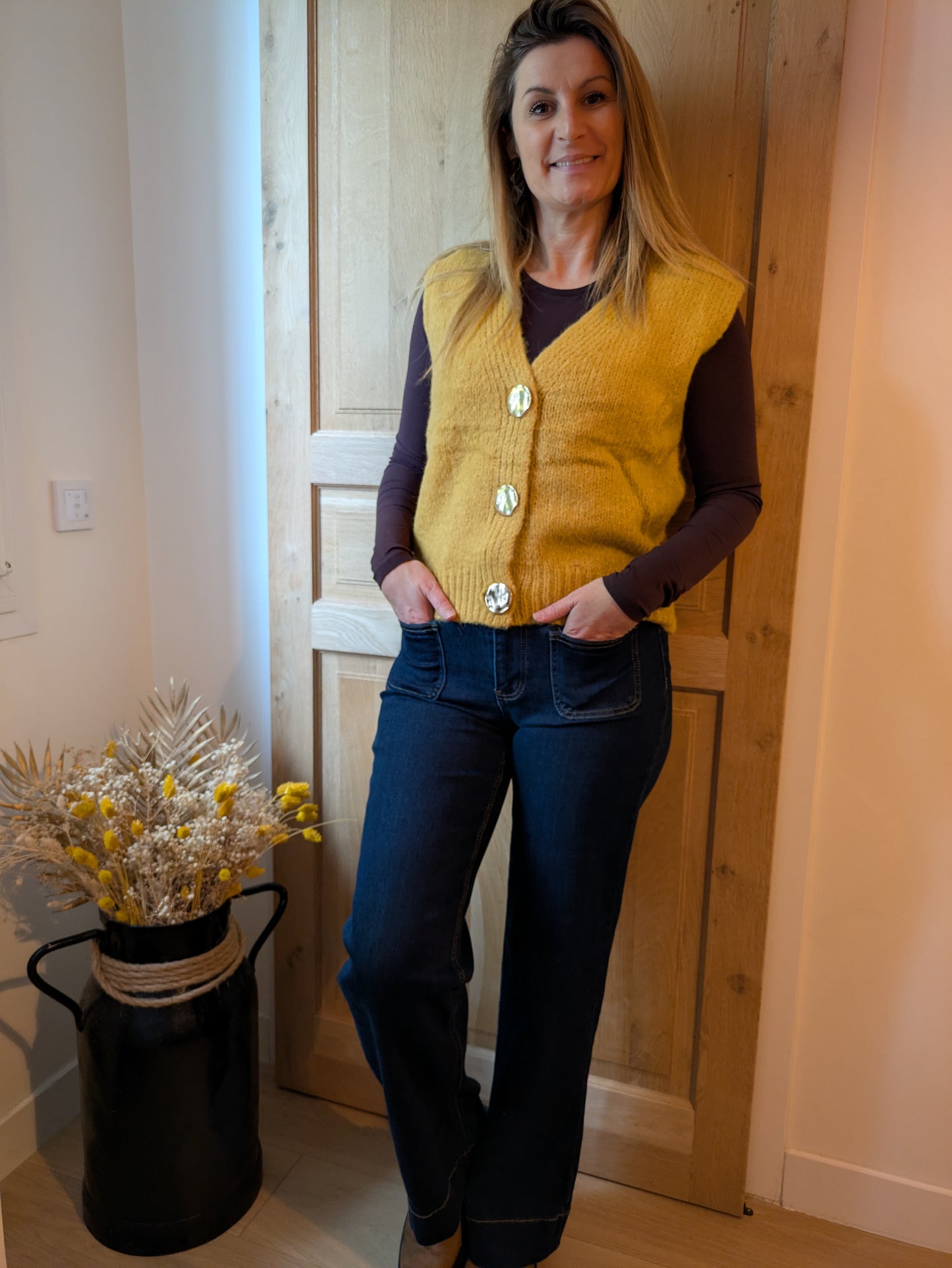 GILET LOLA - MOUTARDE