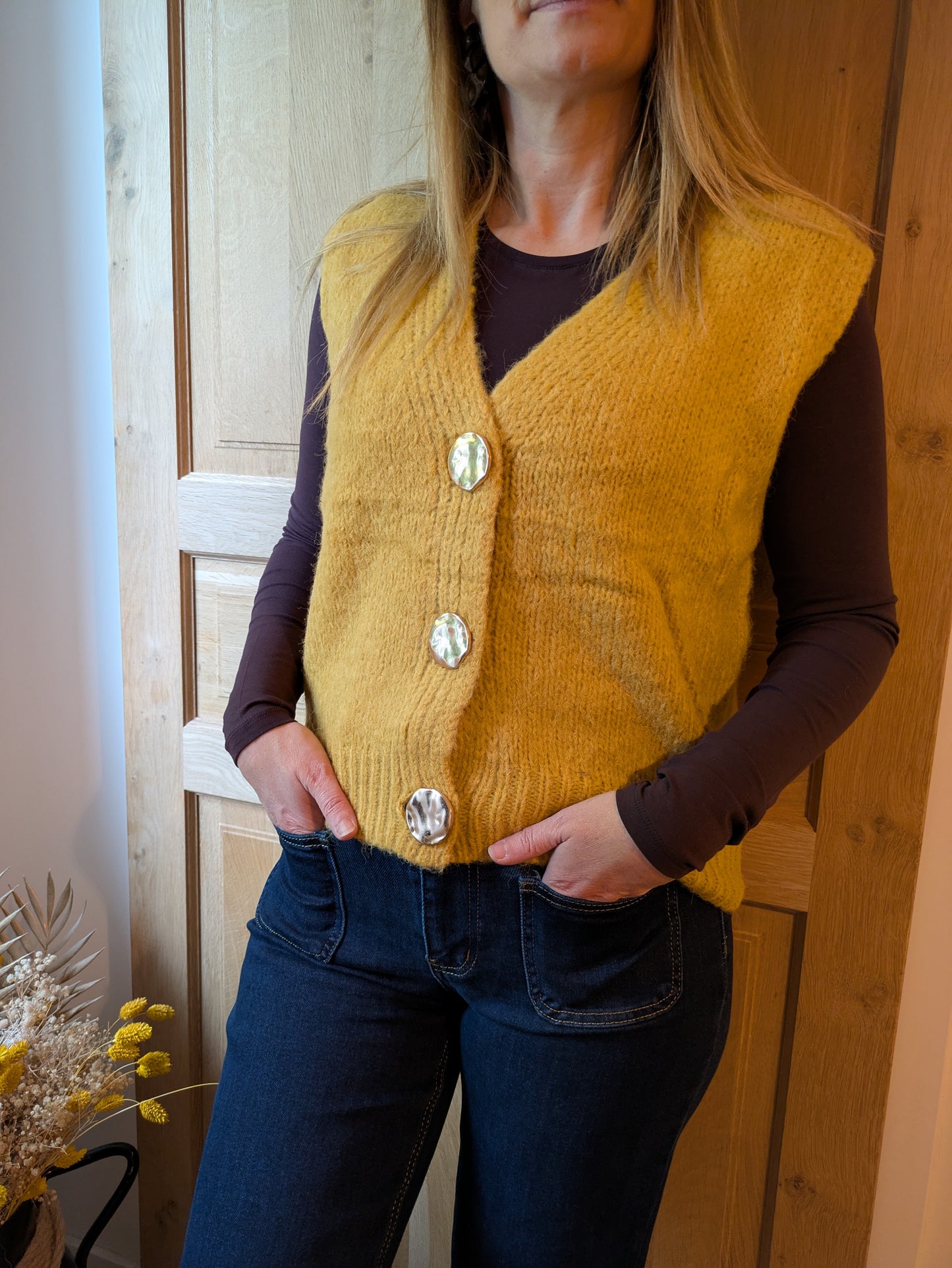 GILET LOLA - MOUTARDE