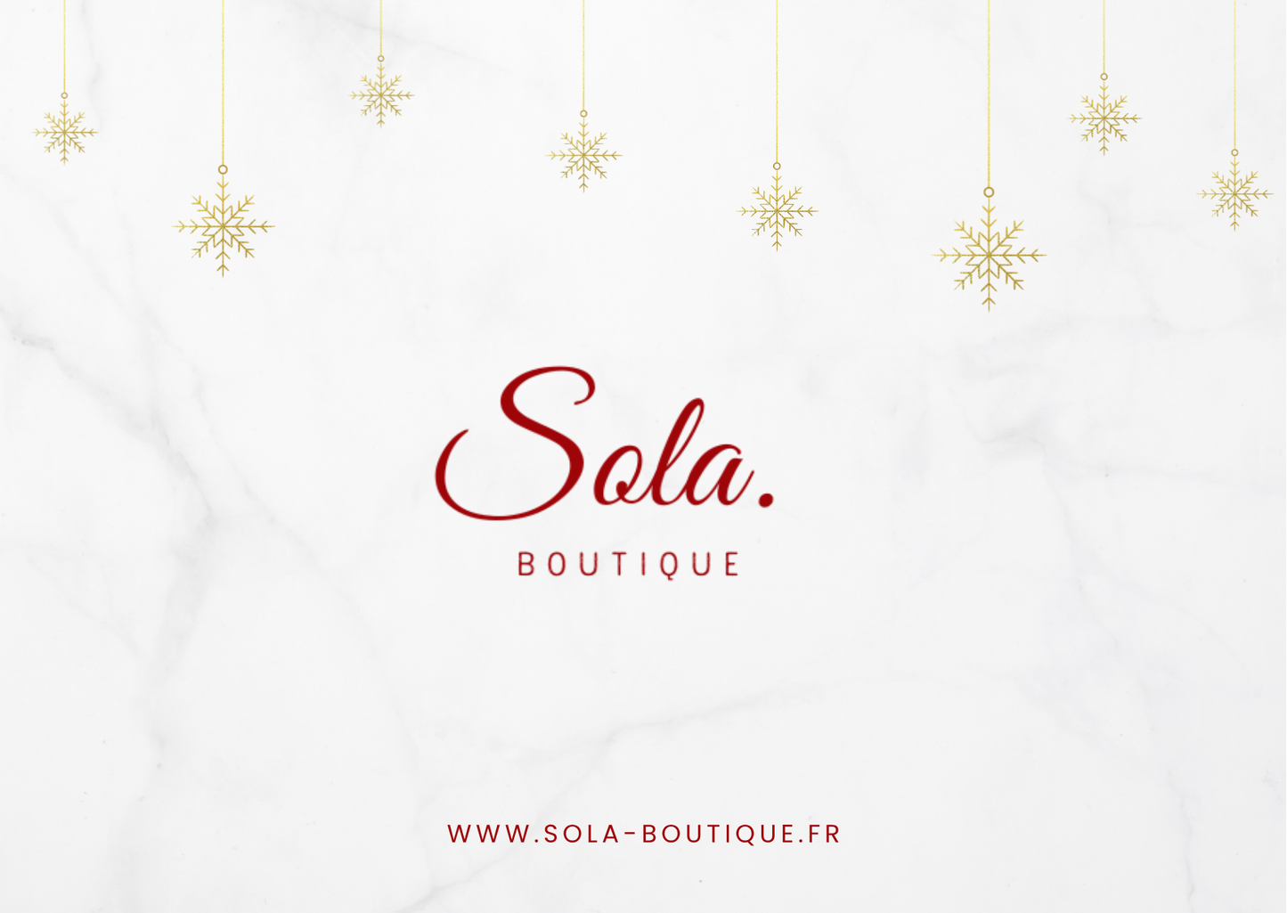 Carte cadeau NOËL SOLA Boutique