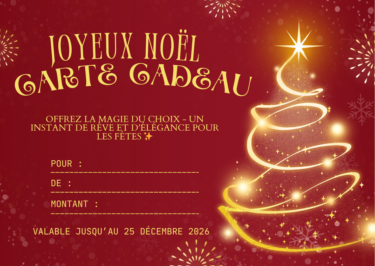 Carte cadeau NOËL SOLA Boutique