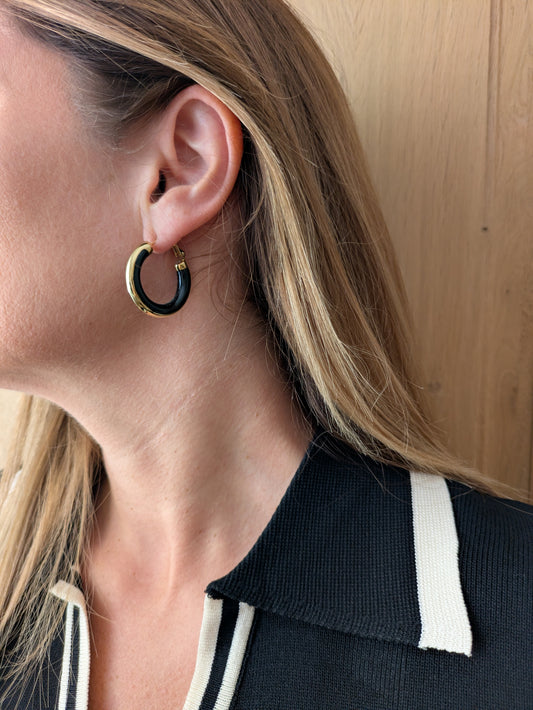 BOUCLES ROSIE - NOIR/DORÉ