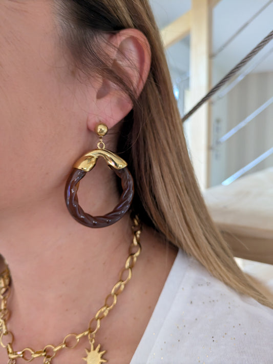 BOUCLES ZAZ - MARRON