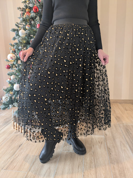 JUPE LONGUE LIA - NOIR