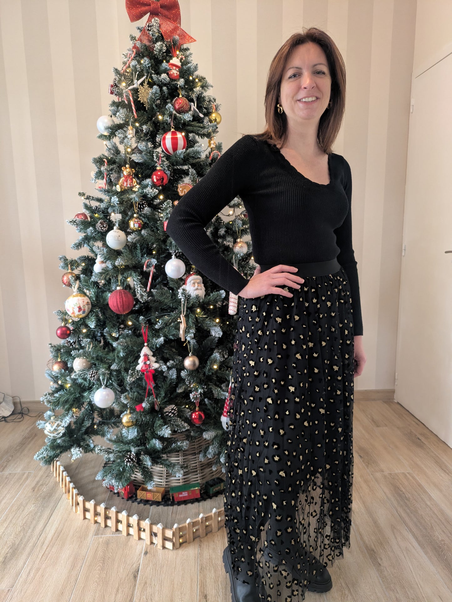 JUPE LONGUE LIA - NOIR