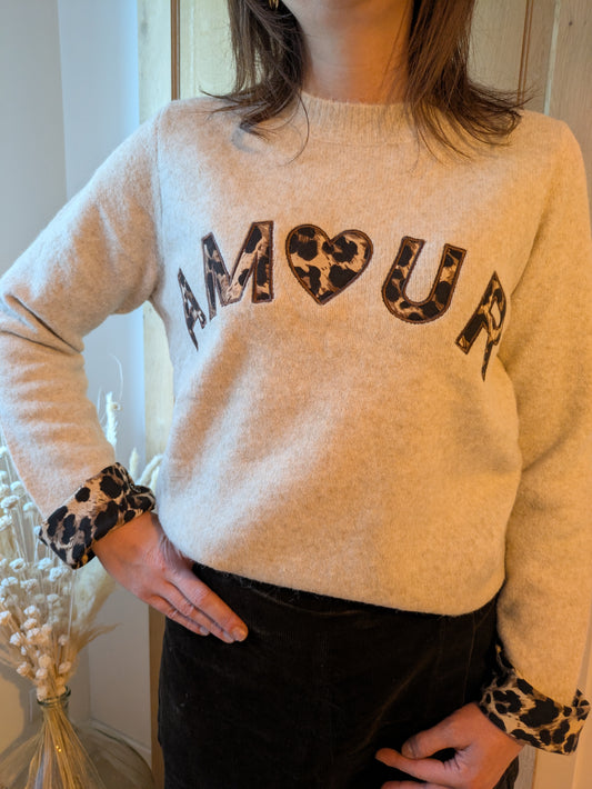 PULL AMOUR - BEIGE