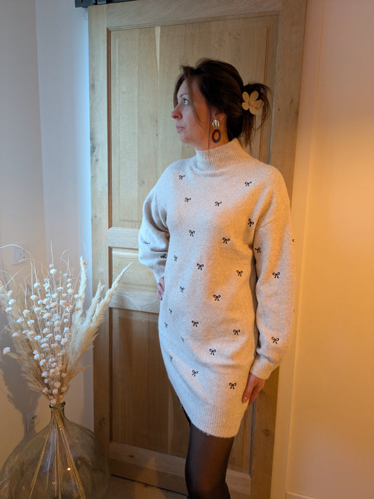 ROBE PULL NOEUD - CHOCO