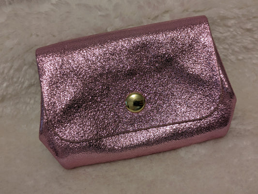 Porte monnaie CUIR rose