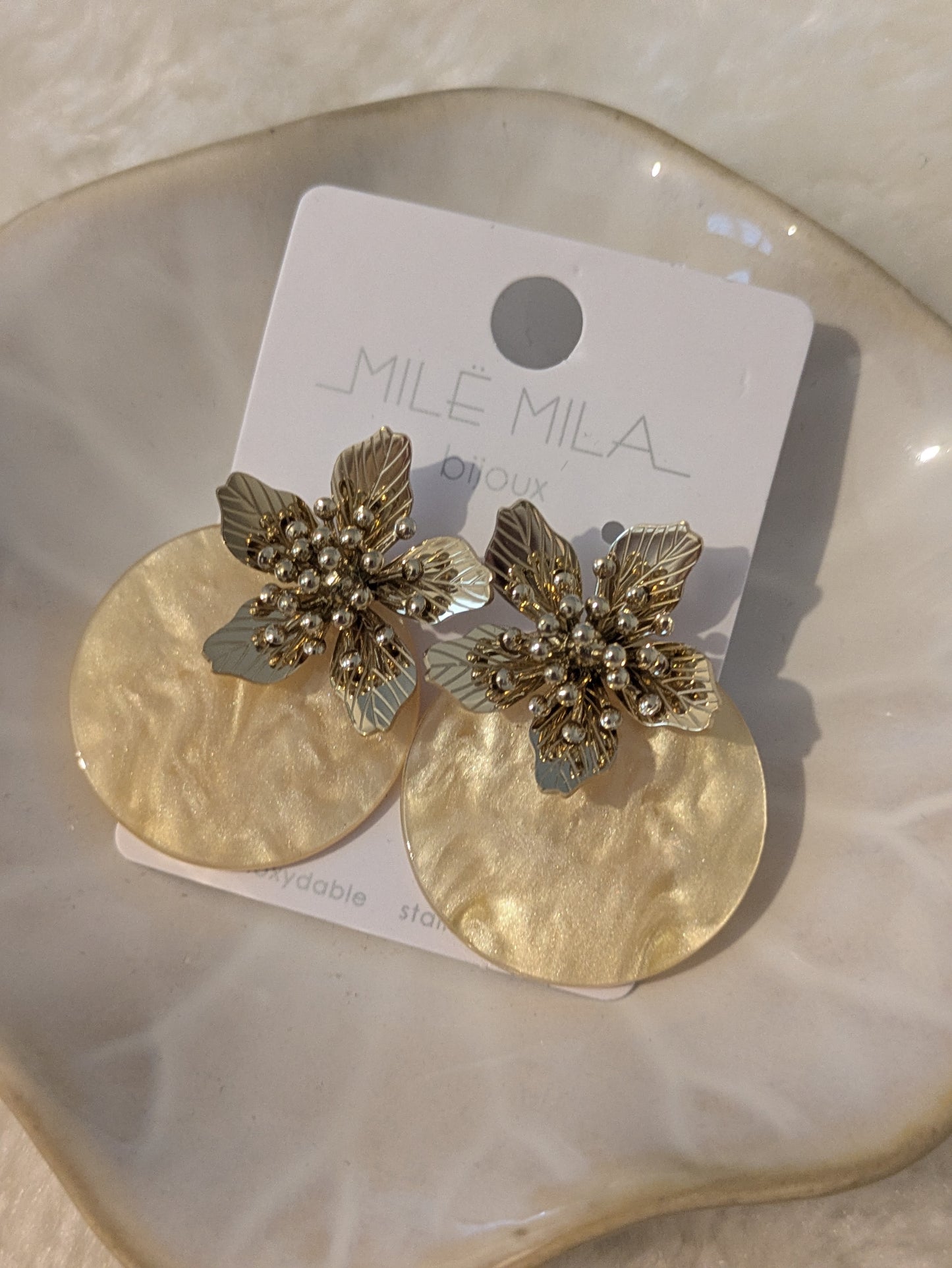 Boucles d'oreilles jaune