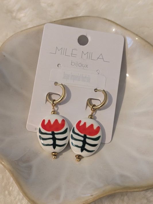 Boucles d'oreilles tulipe