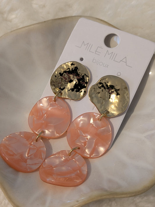 Boucles d'oreilles corail