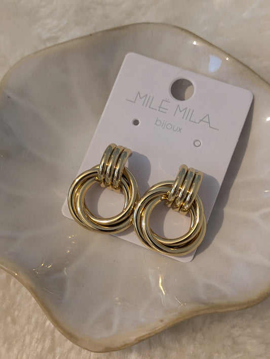 Boucles d'oreilles dorées