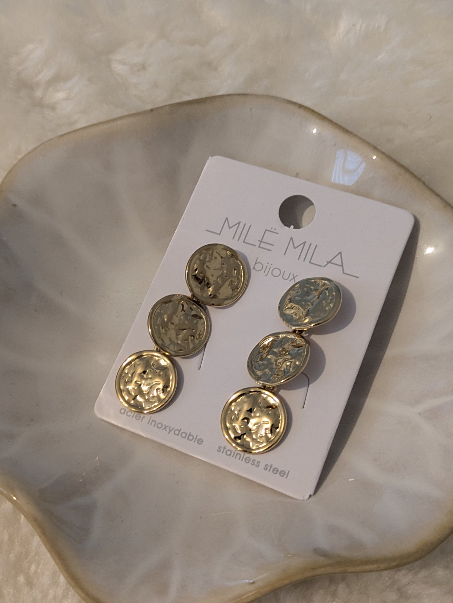 Boucles d'oreilles dorées