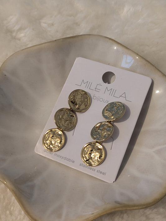 Boucles d'oreilles dorées