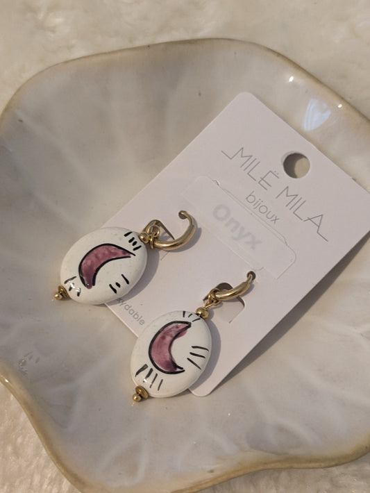 Boucles d'oreilles lune