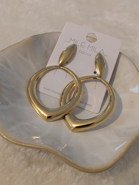 Boucles d'oreilles dorées